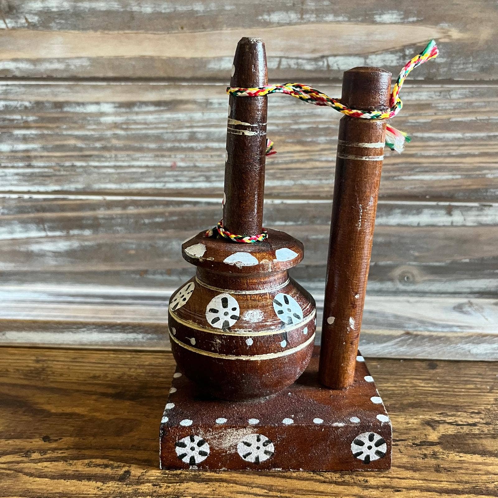 Magnifique Hearts - Wholesale Desk Decor - Kids & Baby - Last Act:  Ethnic Wooden Dahi Handi for Home Decor 6''X3.5''4