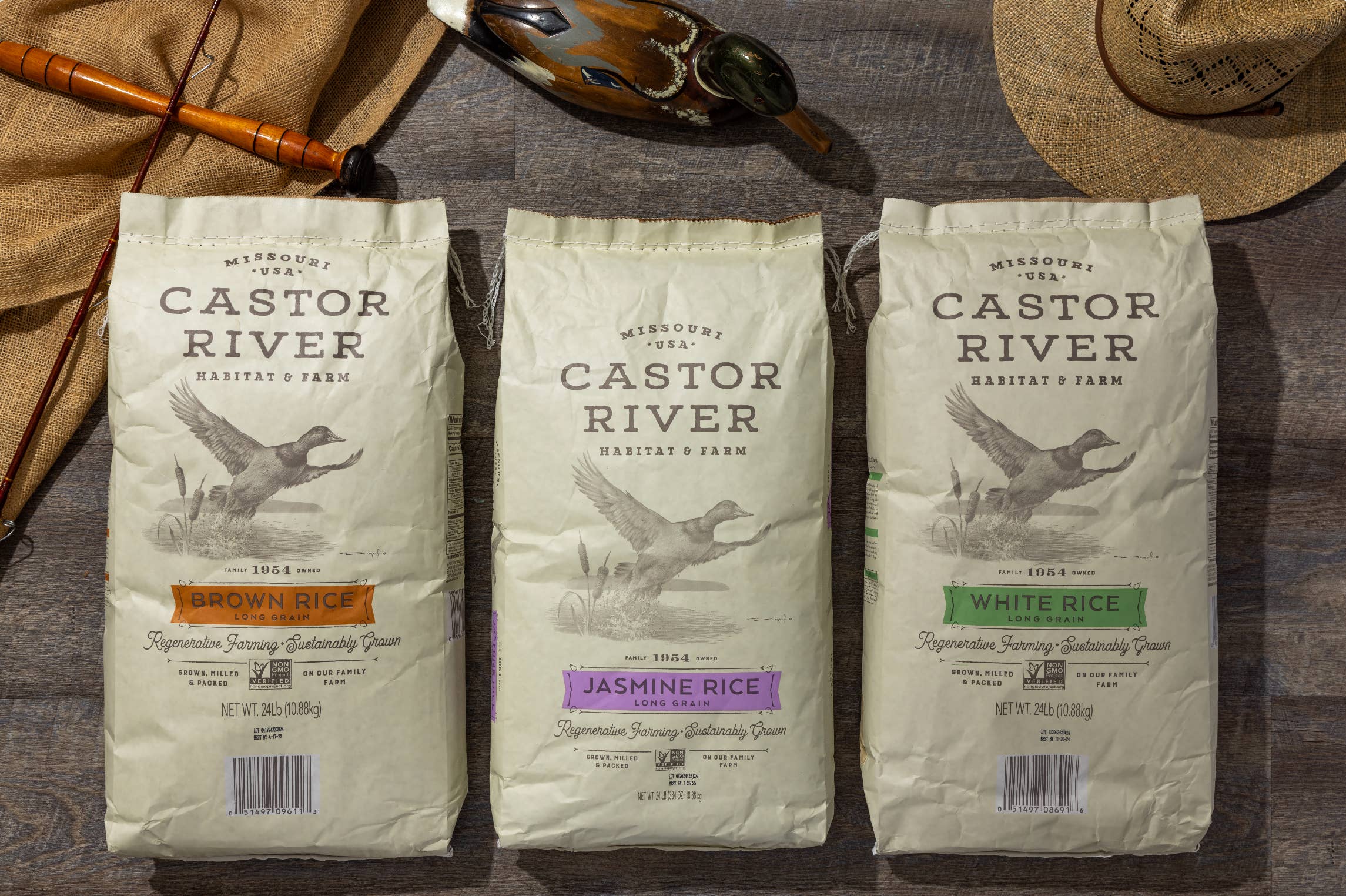 Castor River Habitat & Farm - Vendita all'ingrosso Riso - Riso a chicco lungo da 24 libbre