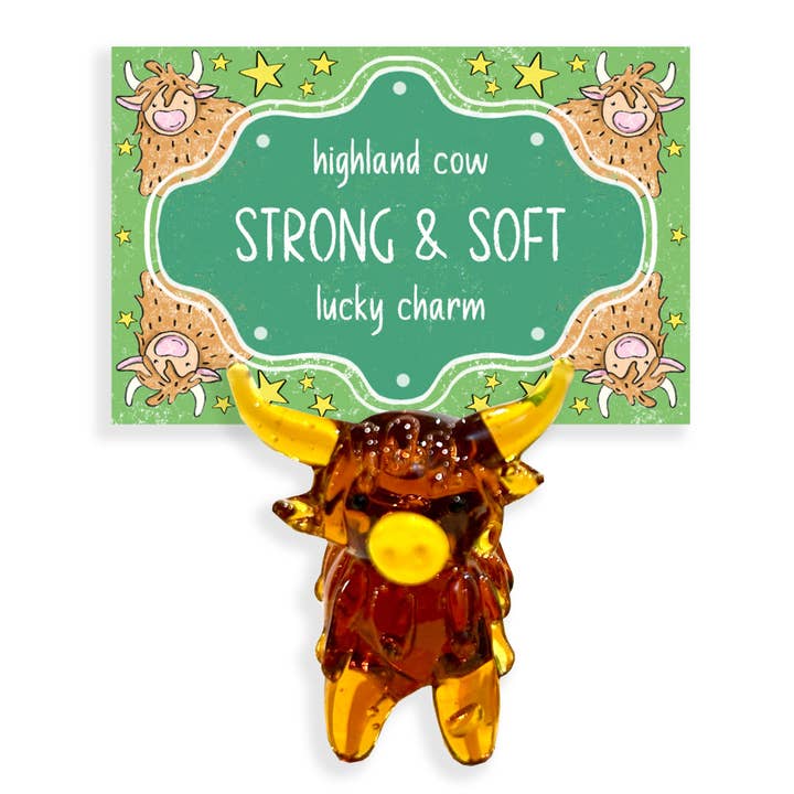 Highland Cow Lucky Charm for wholesale by Neon Magpie