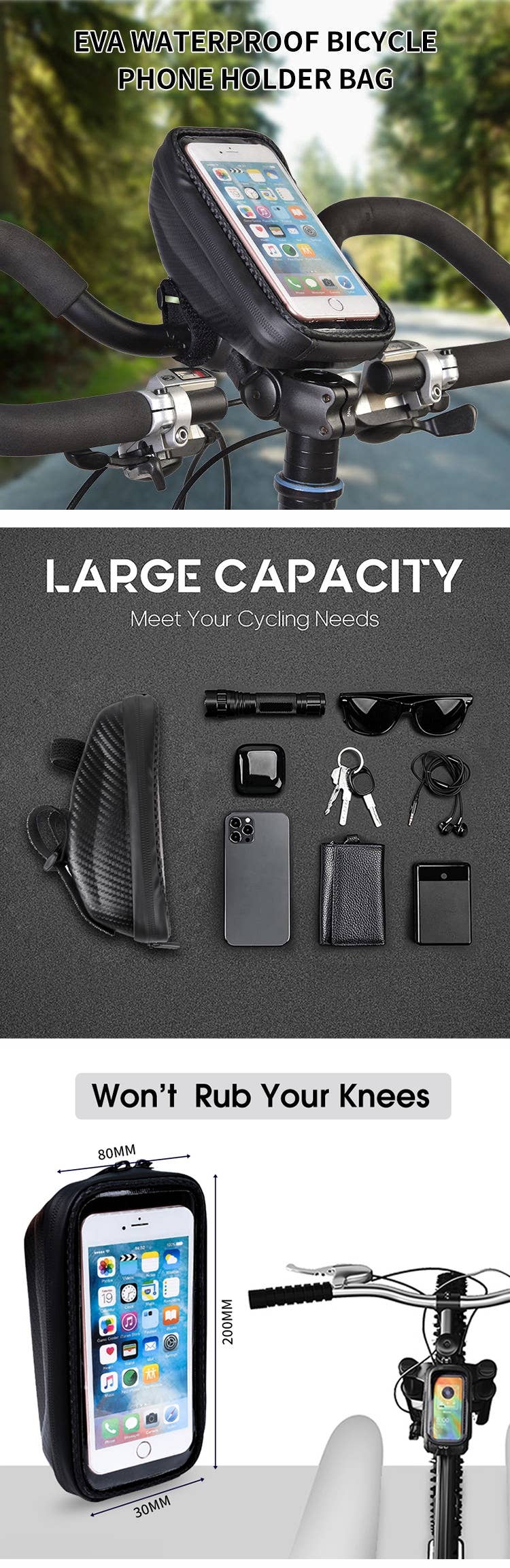 VIGOR - Wholesale Sleeping Bag - Kids - Waterproof Bicycle Bag Factory Price Bicycle Phone Holder8
