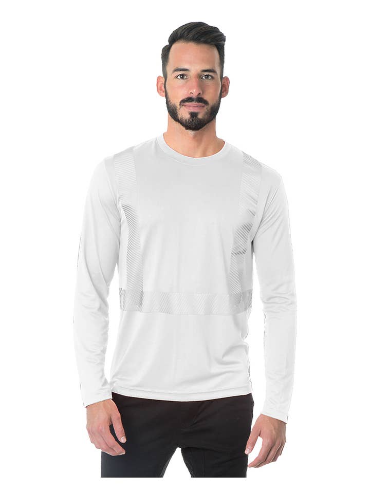 AST Sportswear - Wholesale Safety shirt – Men's - 3740 Hi Vis L/s Perf Segmented2