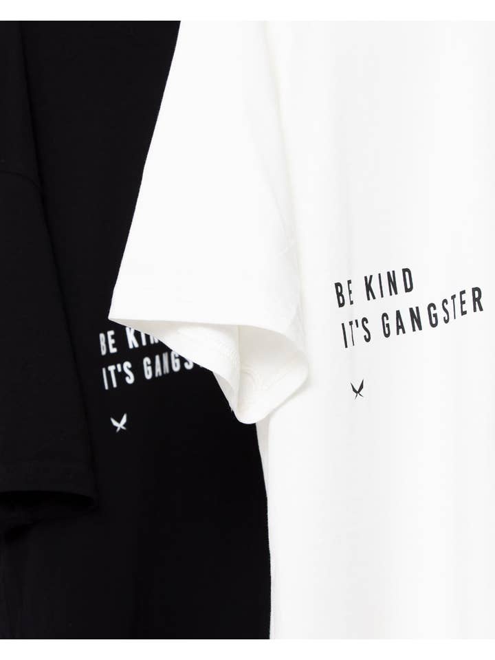 WPN - Wholesale Screen printed t-shirt – Men′s - Be Kind It's Gangster Tee - Off White4