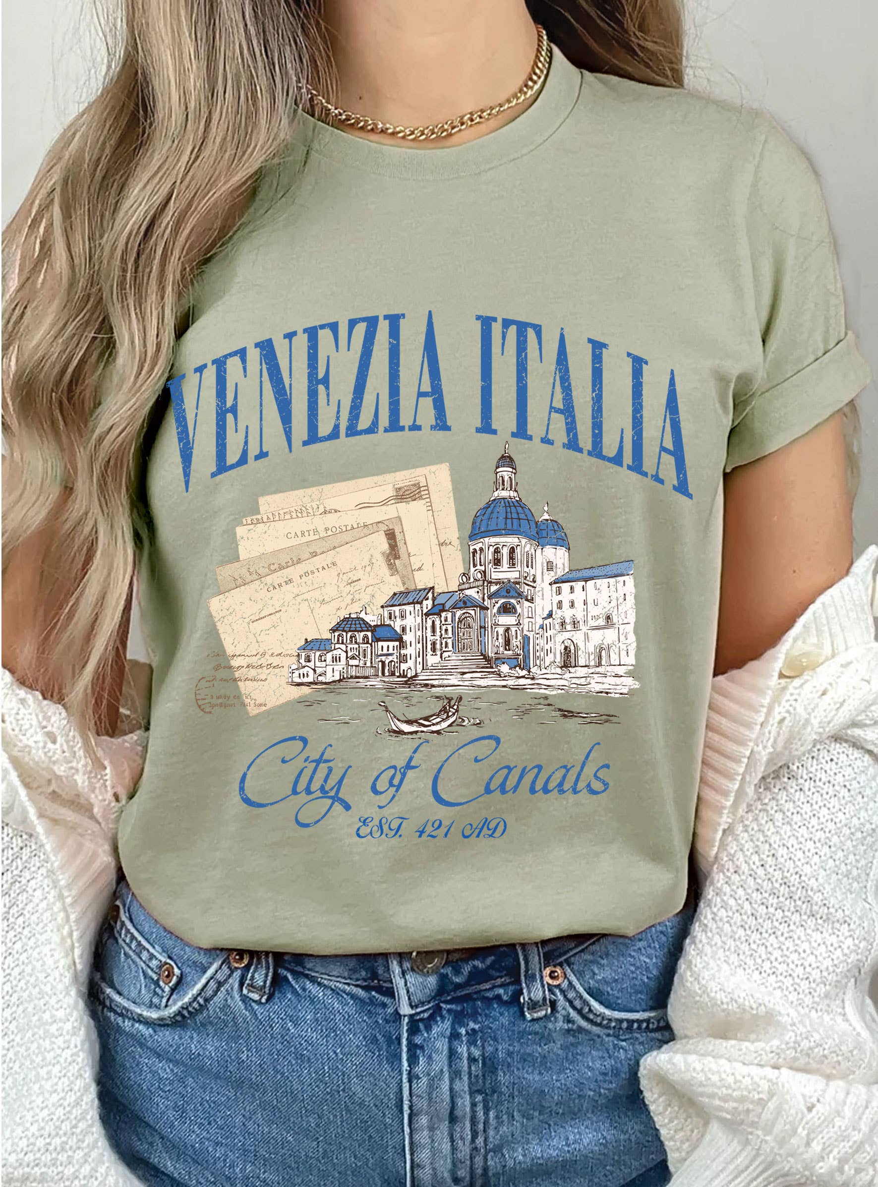 Rustee Clothing - Vendita all'ingrosso Maglietta serigrafata - Donna - MAGLIETTE GRAFICHE VENEZIA ITALIA CITTÀ DEI CANALI 4