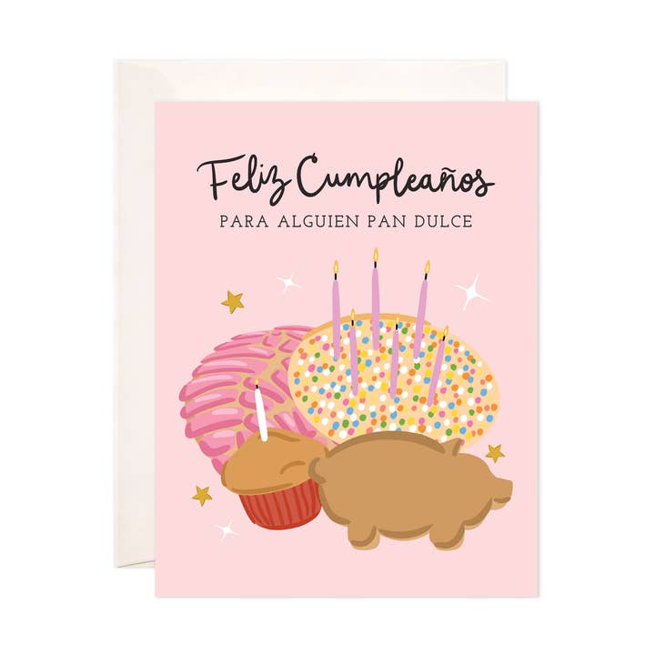 Pan Dulce verjaardagswenskaart - Spaanse verjaardagskaart voor wholesale door Bloomwolf Studio