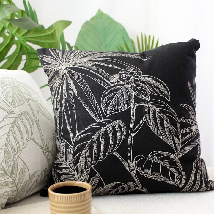 Cuscino quadrato sfoderabile, 40x40cm, Motivo Giungla Tropicale per la vendita all'ingrosso da parte di DECOSTARS - CmaDECO