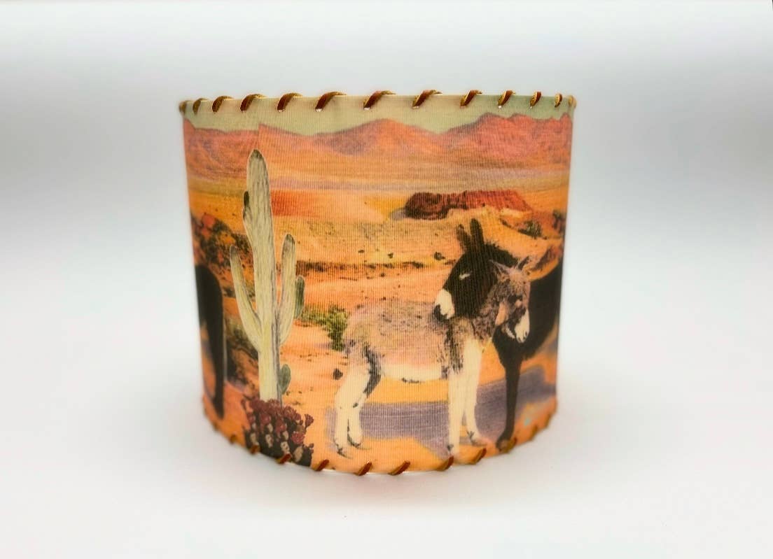 Red Dirt Ranch Clothing Company - Wholesale Lamp Shade - Lampshade Two Burros 14-inch Large3