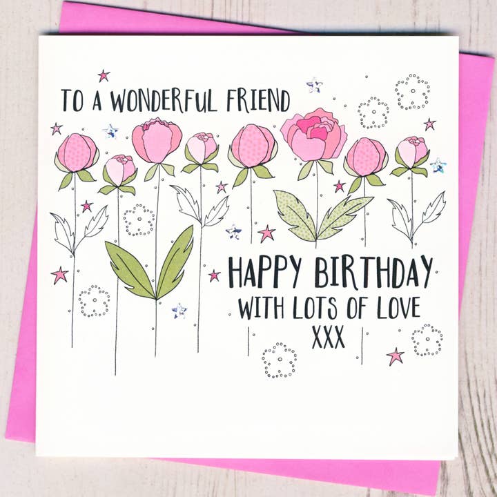 Wonderful Friend Birthday Card for wholesale by Eggbert & Daisy