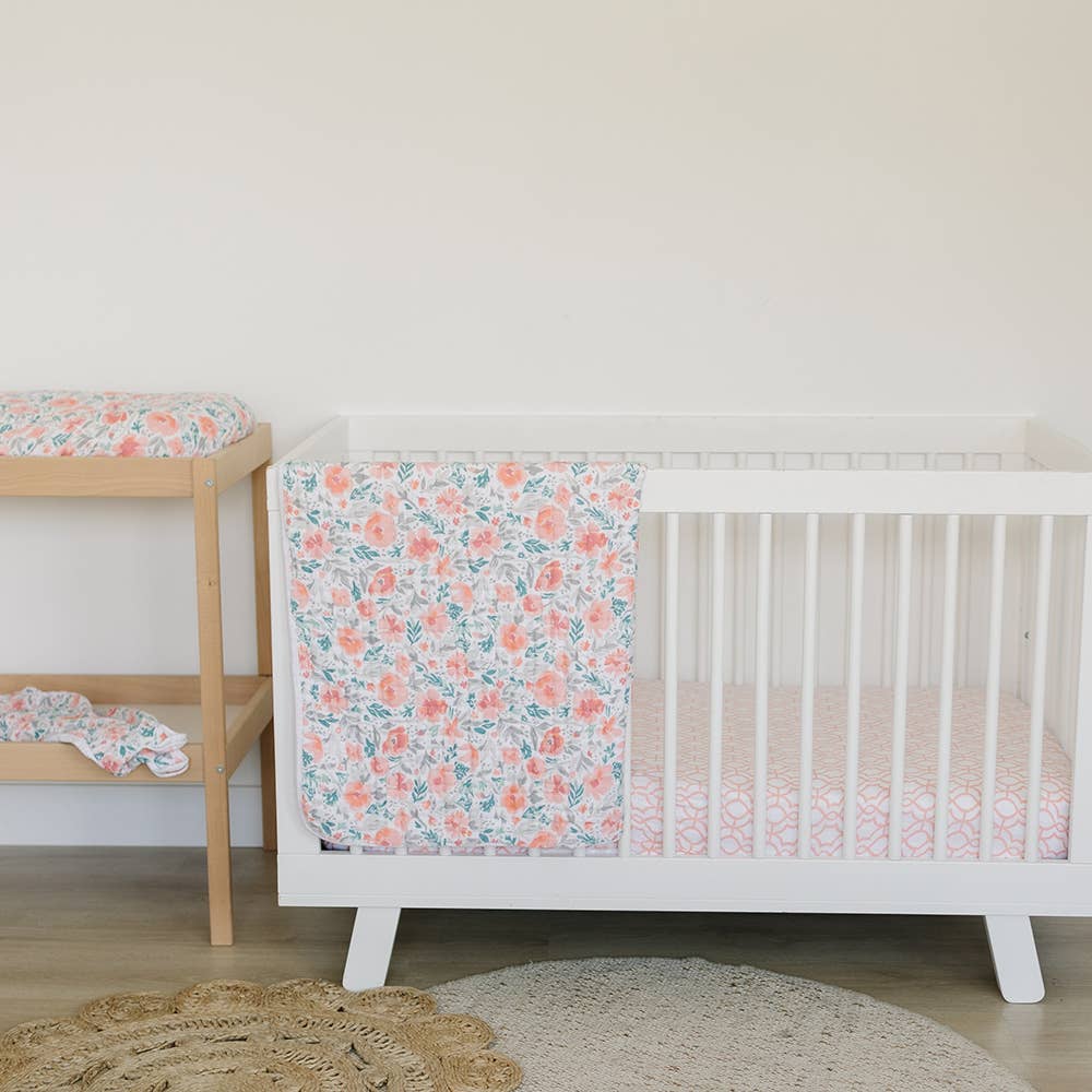 Bebe au Lait – Engroshandel Lagner til vugger – Trellis Classic Muslin Crib Sheet1