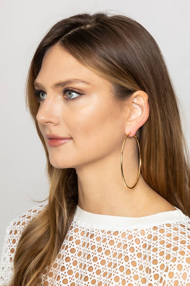 Hana – Engroshandel Hoops – 14K guld dyppet Omega lukning Hoop11