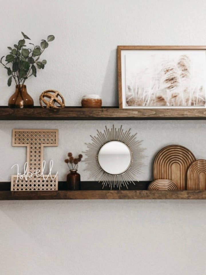 Extra-Deep Pine Picture Ledge for wholesale by Rowe Station Woodworks