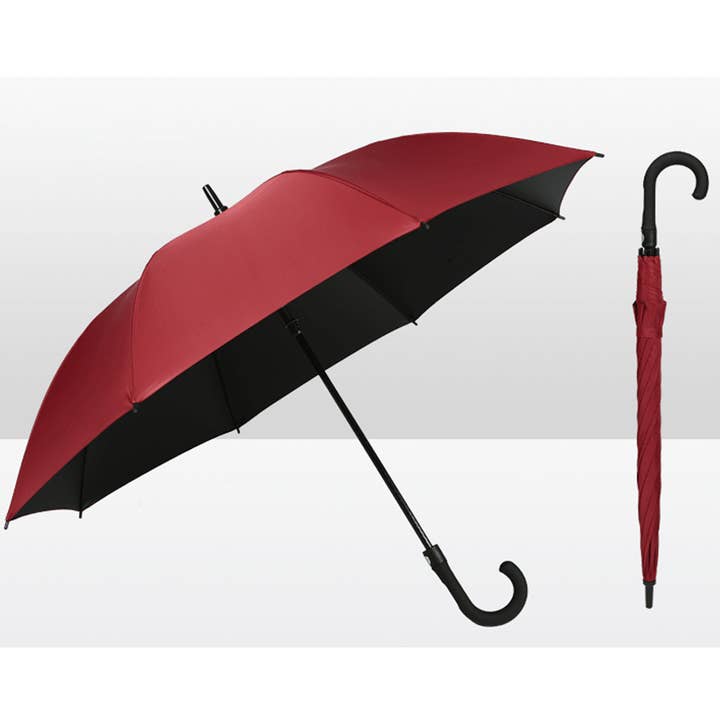 Suzie Q USA - Wholesale Umbrella - Unisex - Automatic Curved Handle Rain Shine Dual Umbrella