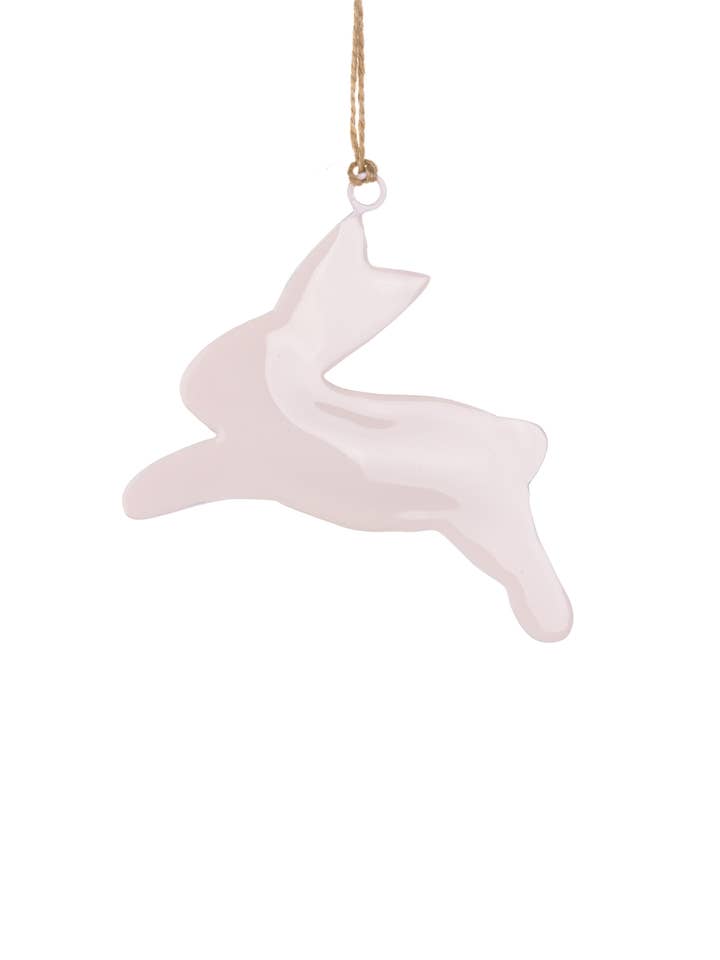 Pastel Pink Hanging Rabbit for wholesale by Shoeless Joe Ltd