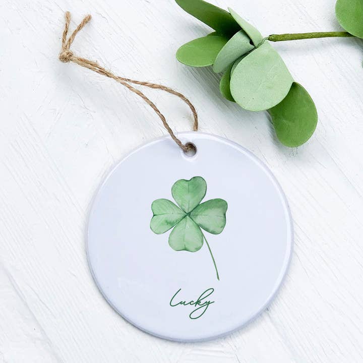 Lucky Four Leaf Clover - St. Patrick's Day Ornament for wholesale by Indigo Tangerine