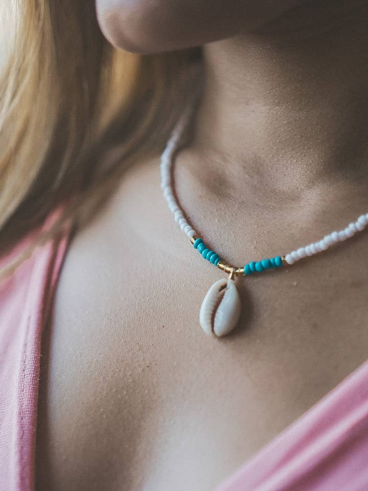 Penida Shell Beaded Necklace for wholesale by Bali Soul