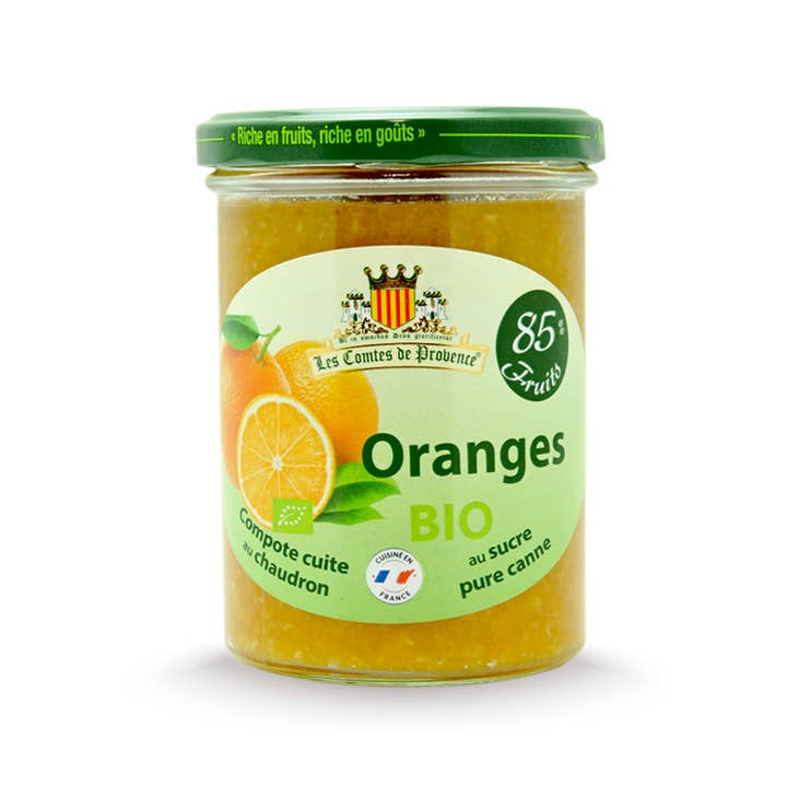 Organic orange compote for wholesale by Comtes de Provence