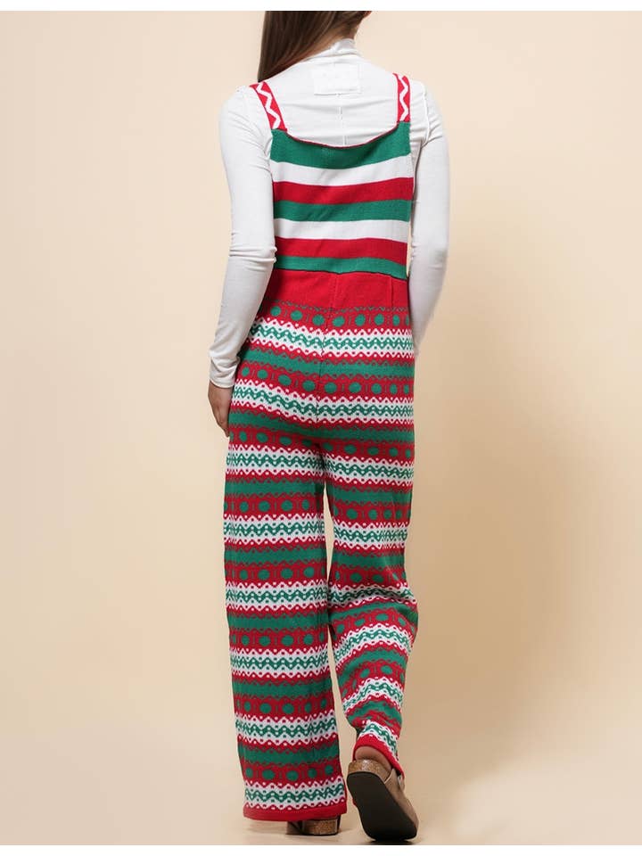 Sweetkama - Venta al por mayor Peto - Mujer - Mono navideño con hombros y tirantes para mujer SKJ4923