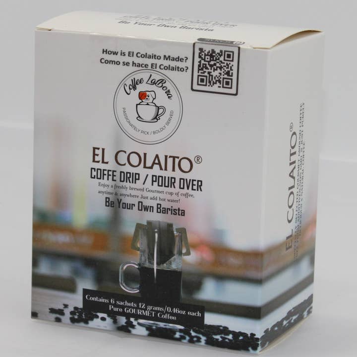 Gourmet Coffee Verser Over Drips 6 par boîte 18 par caisse pour la vente par El colaito