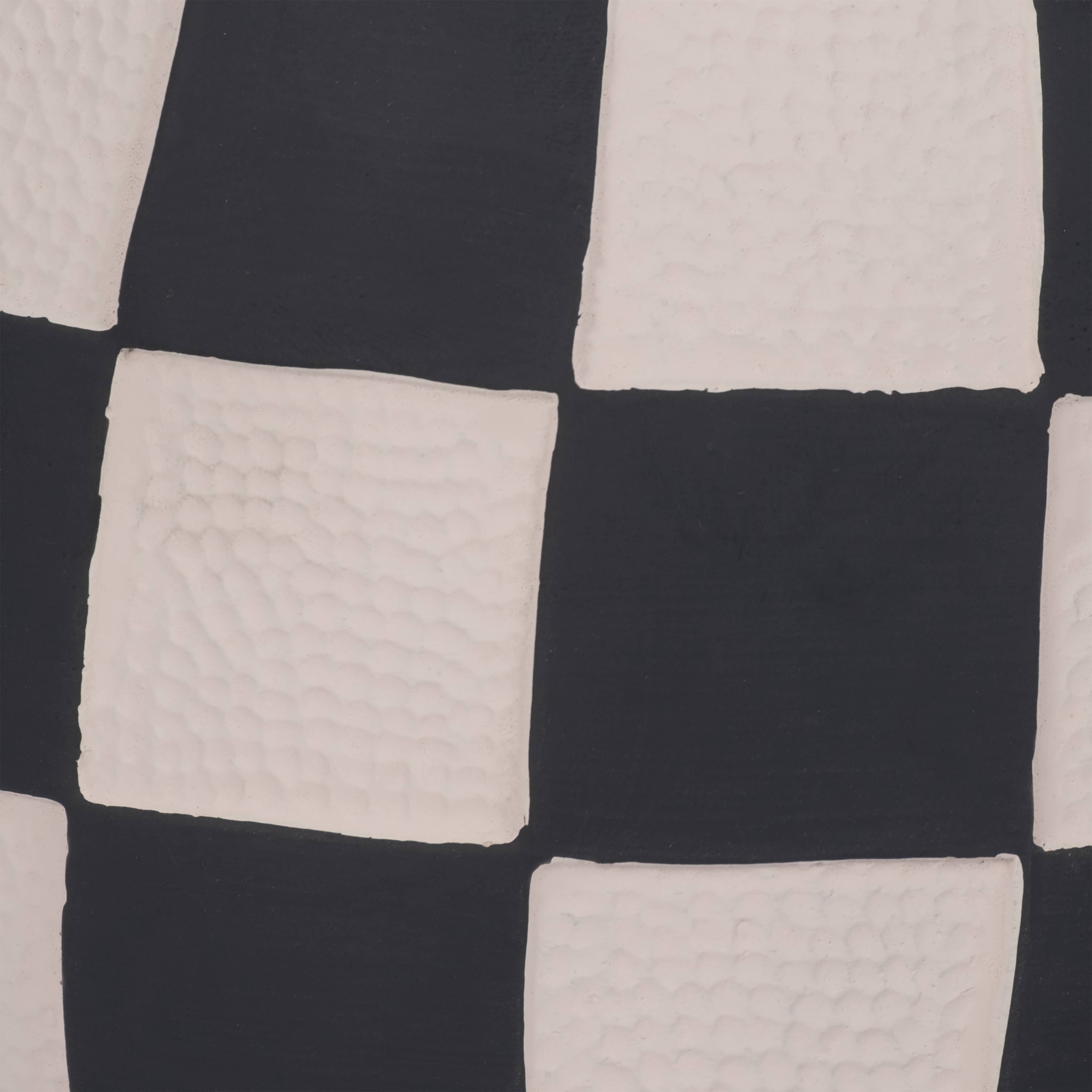 Sagebrook Home - Wholesale Plant Pot - Planter - Black/White Pottery Checkerboard Rounded, 8 in.7