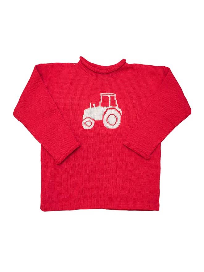 Suéter Rojo de Tractor - MUESTRA para venta al por mayor de Grace and James Kids