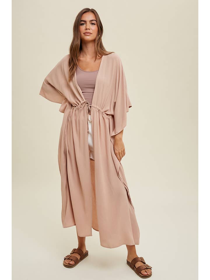 Wishlist Apparel - Wholesale Kimono - Women's - KIMONO COVER-UP WITH WAIST TIE / WL22-75008