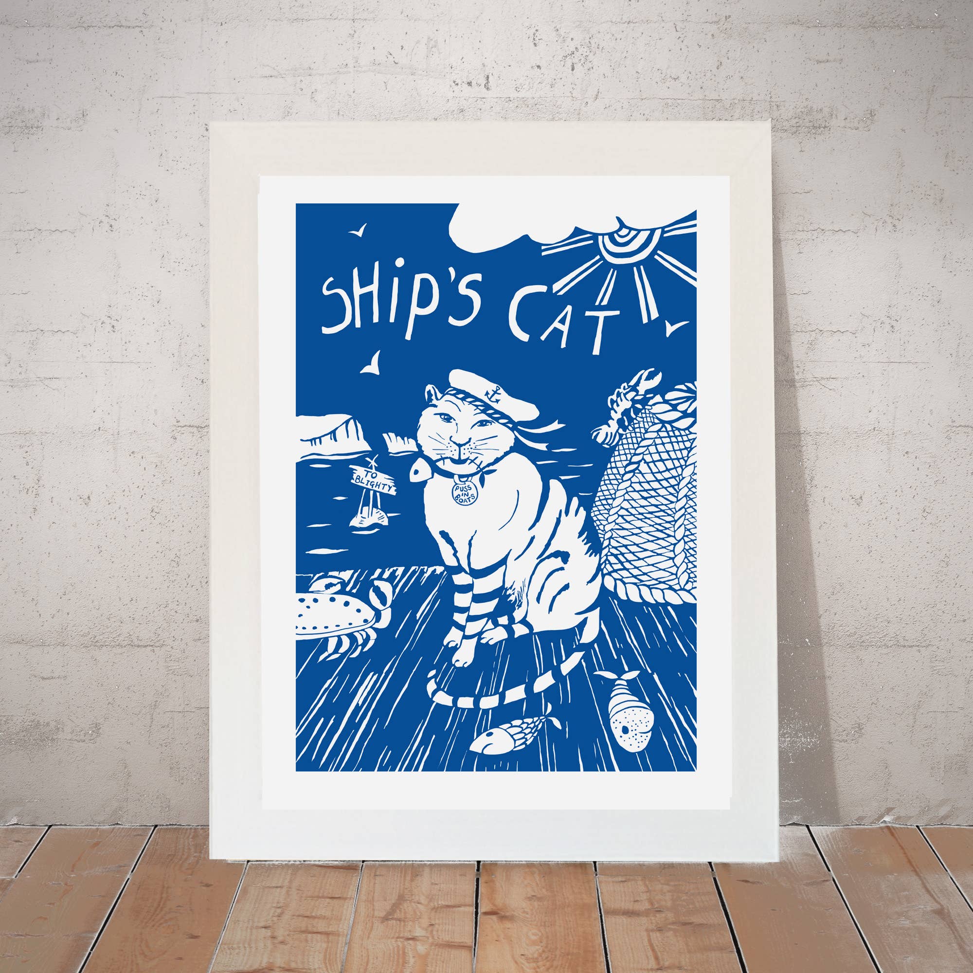 Port and Lemon - Wholesale Art Print - Ships Cat Art Print by Port and Lemon
