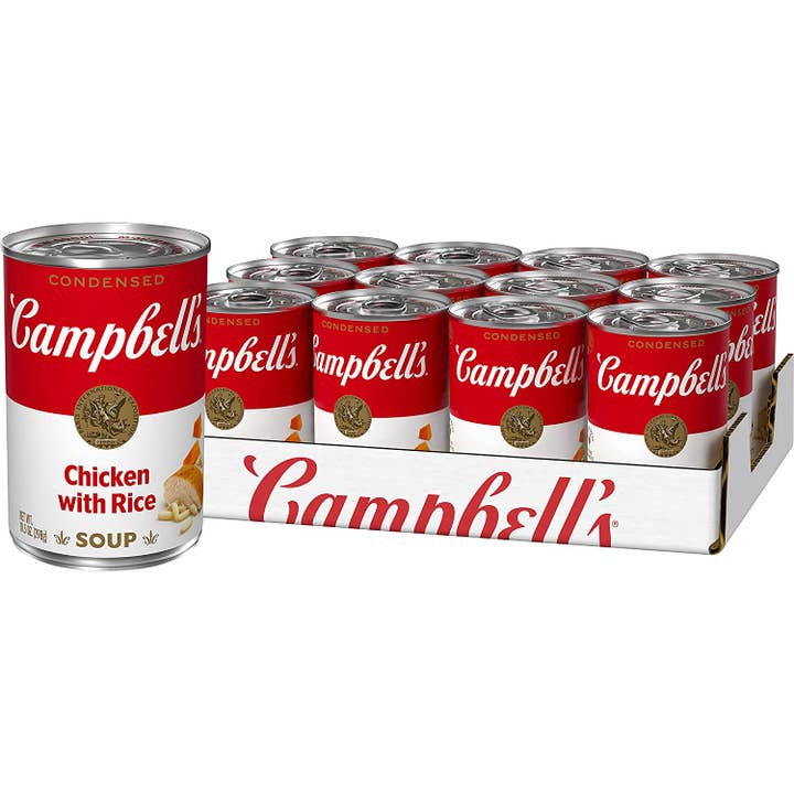 Shop The King - Vente Soupes - Soupe condensée au poulet et au riz Campbell's, boîte de 10,5 oz