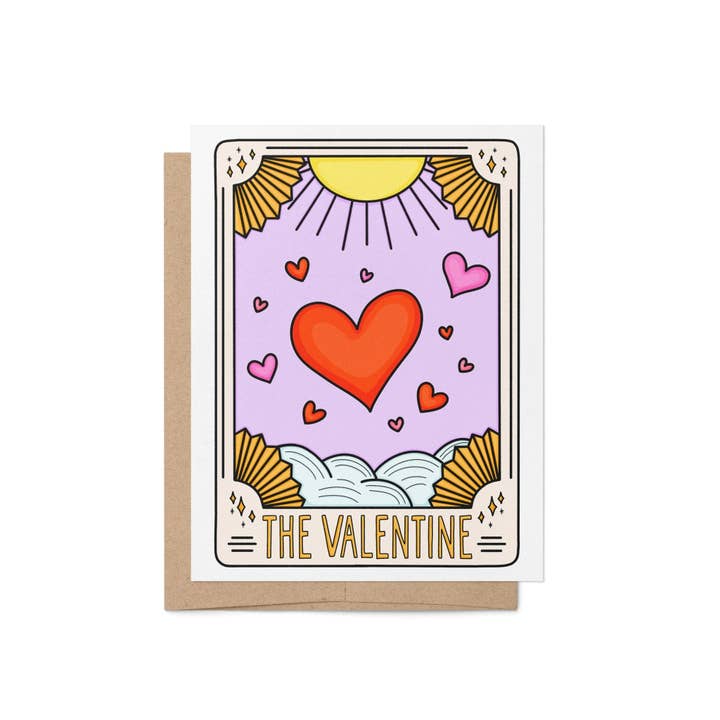The Valentine Tarot Card Valentine's Day card for wholesale by MangoIllustrated