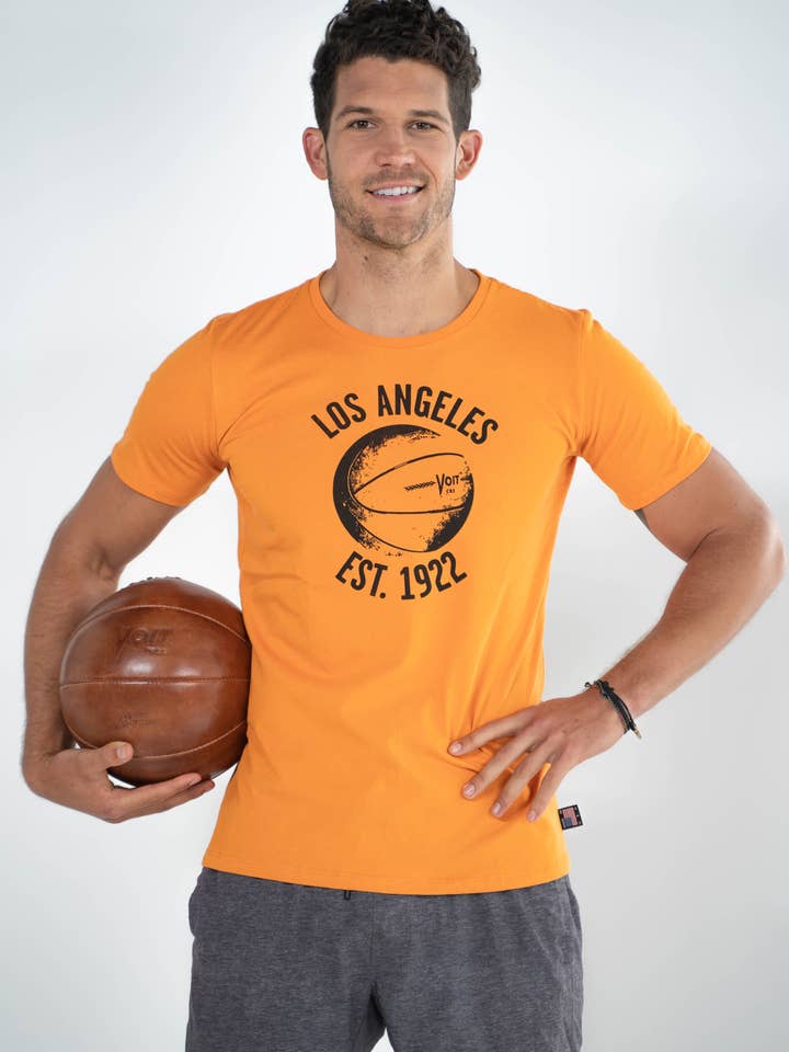 Voit - Wholesale Screen Printed T-Shirt - Men's - Voit, 1922 Legacy Collection, 100% Cotton Vintage Basketball Print T-Shirt (Wholesale)3