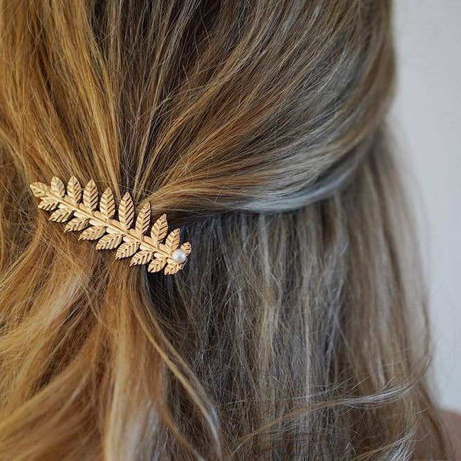 Bohomane - Wholesale Hair Clip - Women's - Isadora Gold Leaf Hair Clip