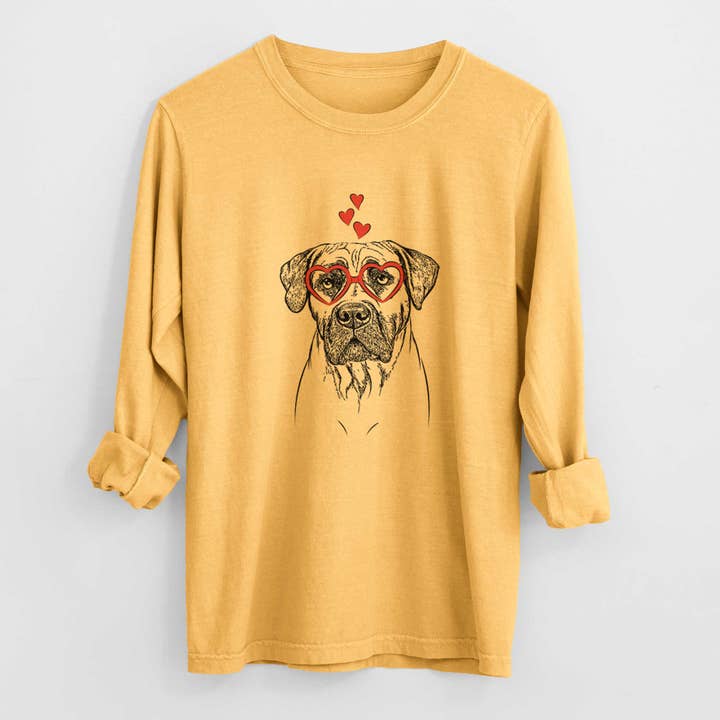 Inkopious - Wholesale Screen Printed T-Shirt - Unisex - Valentine Boris the Boerboel - Heavyweight 100% Cotton Long Sleeve3