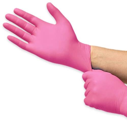 Inspire - Wholesale Cleaning Gloves - Inspire Nitrile Pink case of 5003
