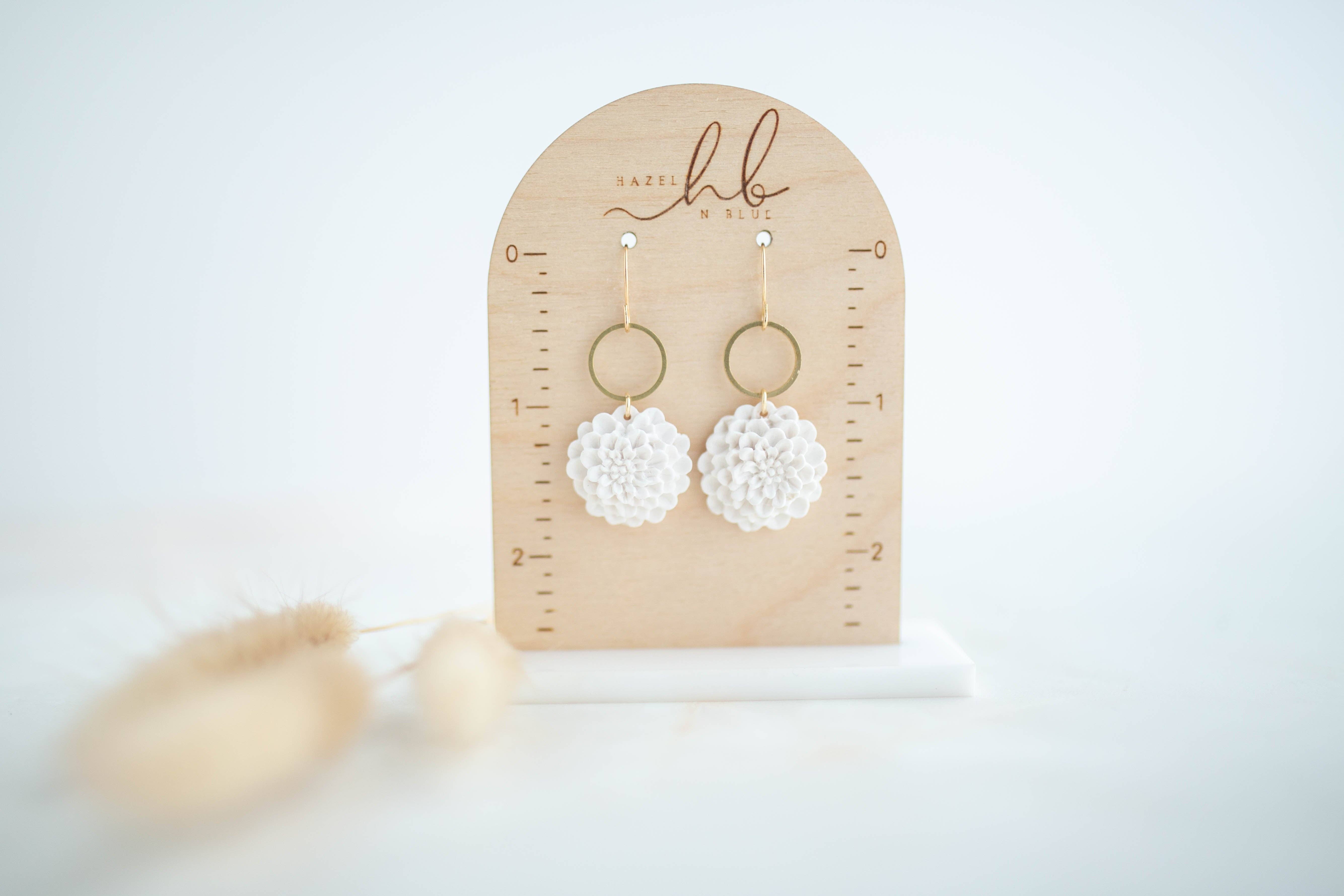 Hazel n Blue - Wholesale Dangle Earrings - Clay Earrings | Small Dahlia Dangles9