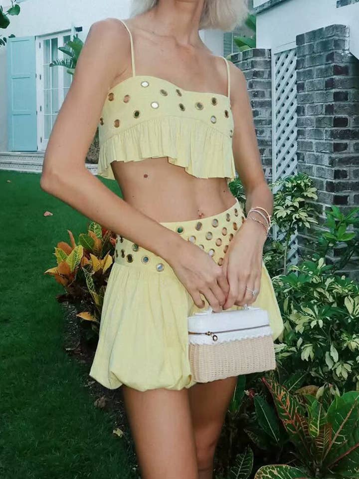 Mccolin - Wholesale Top & skirt set – Women's - Polka Dot Spaghetti Strap Set8