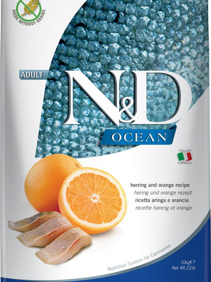 N&D Ocean Cat Haring met sinaasappel 10 kg. voor wholesale door Finest Petfoods