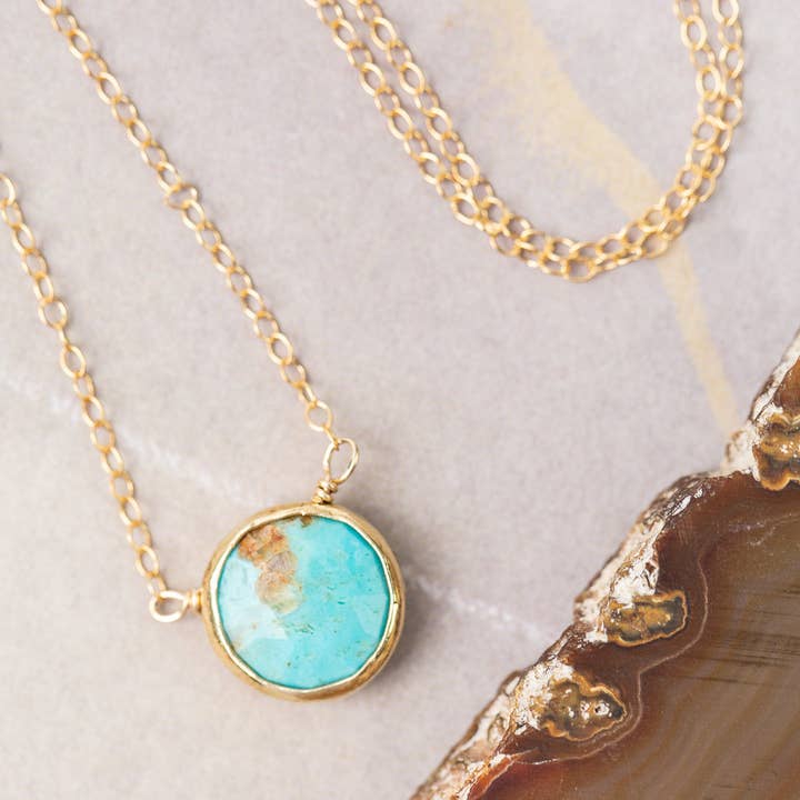 Anne Vaughan Designs Jewelry - Wholesale Pendant/Charm Necklace - Favorites 16-18" Turquoise Simple Necklace