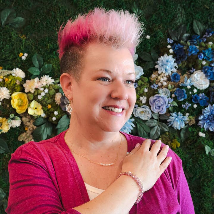 Aurora gold and pearl hypoallergenic earrings for wholesale by Alegria Accessories Inc.