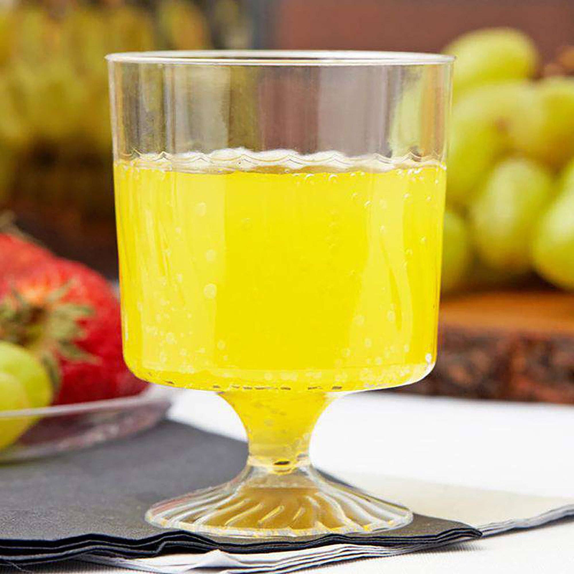 Smarty had a Party – Copo de vinho por atacado – 8 taças de vinho em plástico transparente com pé - 10 unid.7