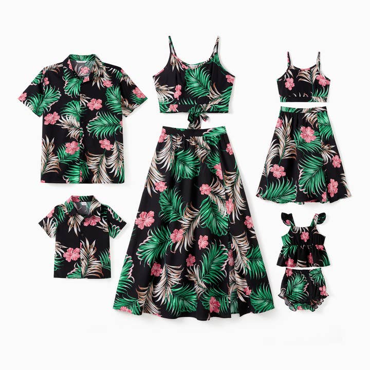 Ensembles familiaux Ensemble de chemises de plage florales ou de camisole et de jupe pour la vente par PatPat