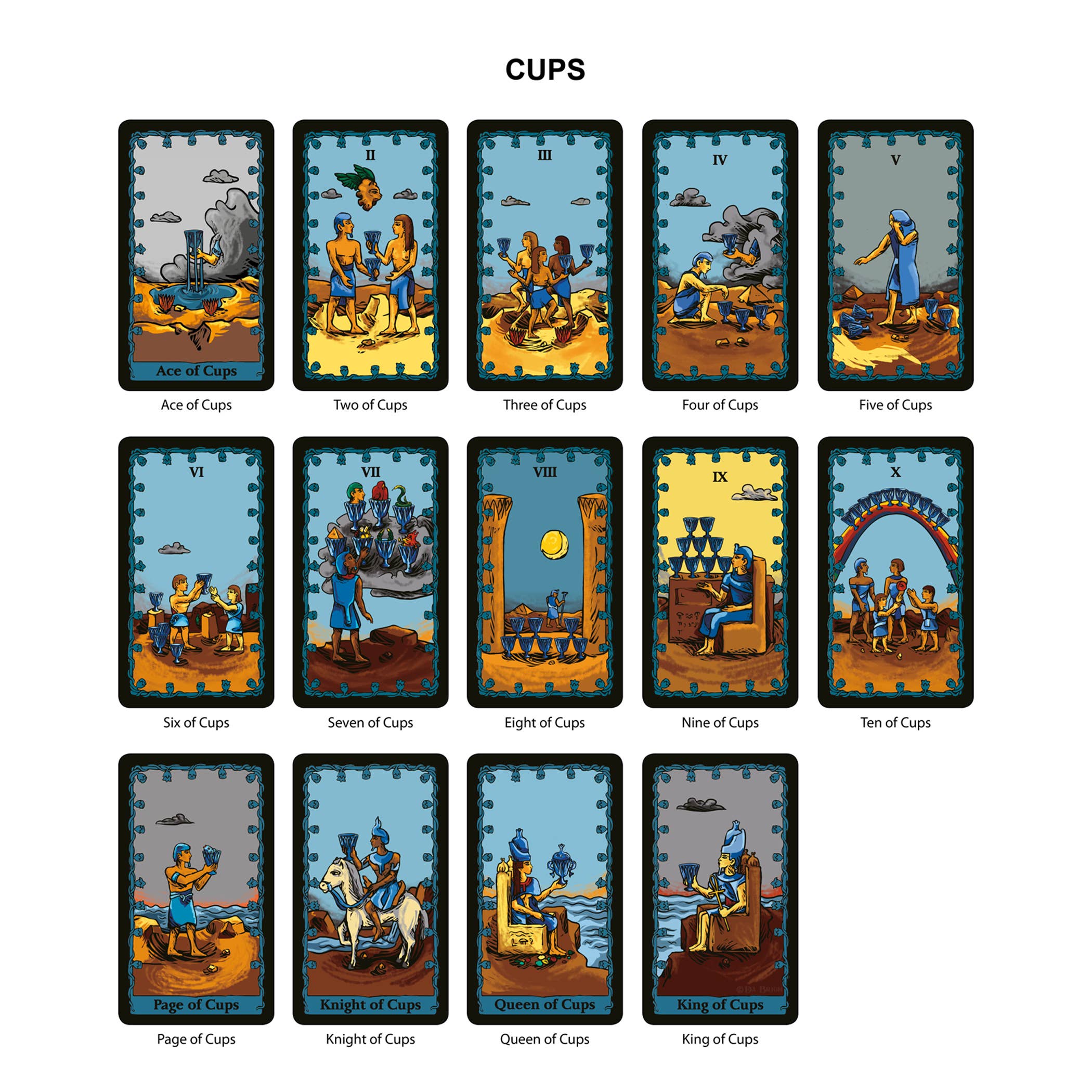 Da Brigh Tarot - Vente Cartes de tarot - Jeu de cartes de tarot Tarot of The Nile sur le thème de l'Égypte antique10