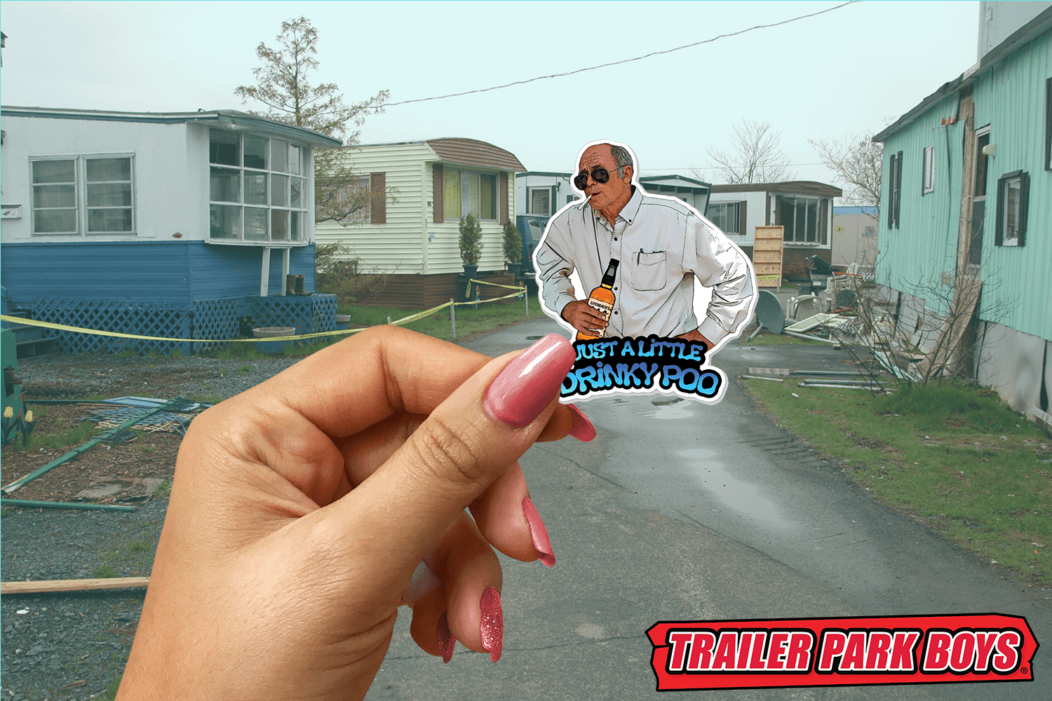Otto's Grotto - Wholesale Sticker - Trailer Park Boys Mr. Lahey Just a Little Drinky Poo Sticker1