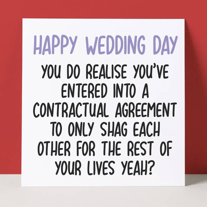 ACCORD CONTRACTUEL - CARTE DE MARIAGE pour la vente par Pack a Punch Designs