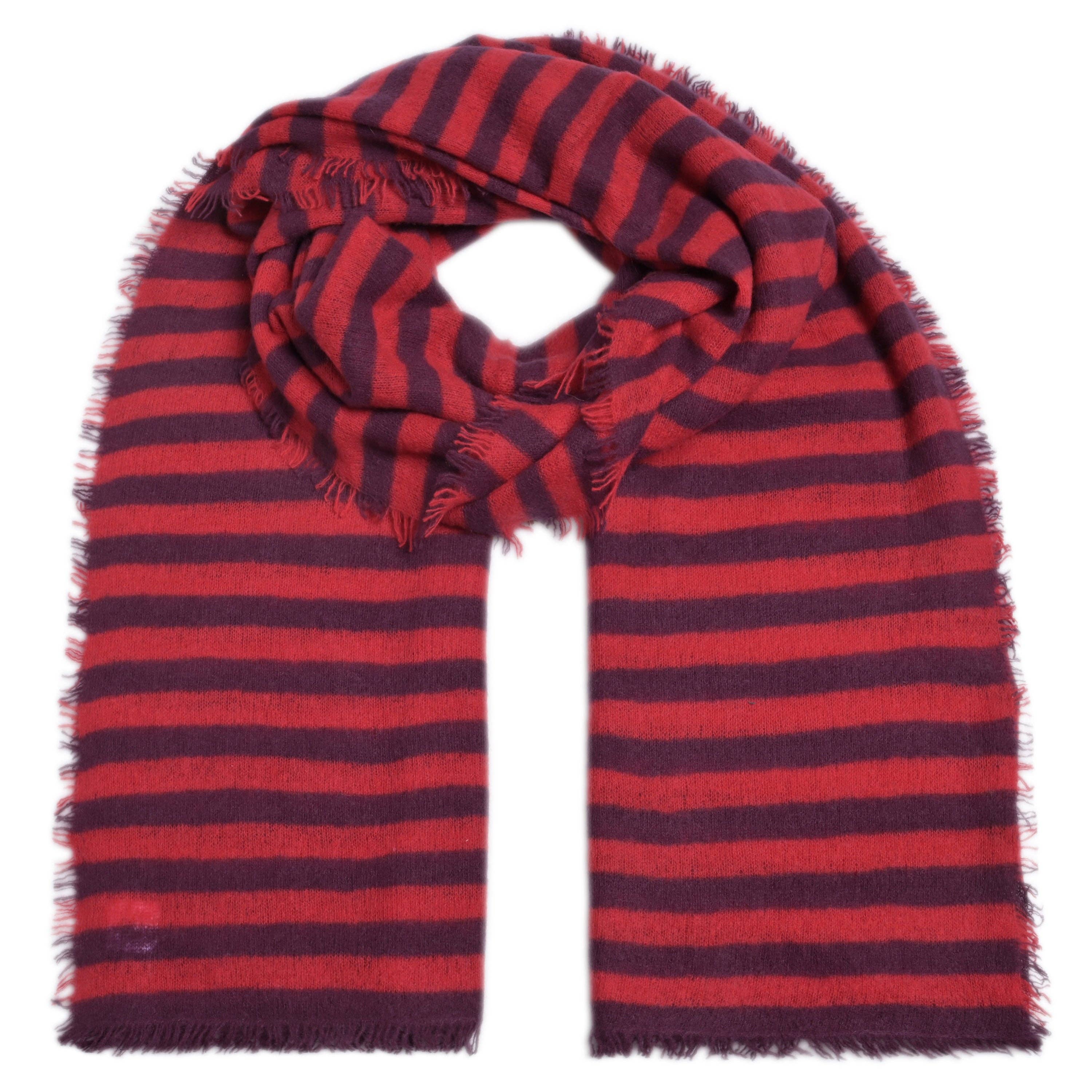 cute stuff GmbH - Wholesale Scarf - Women's - Cashmere Scarf Stripe2-cs in Arabiata0