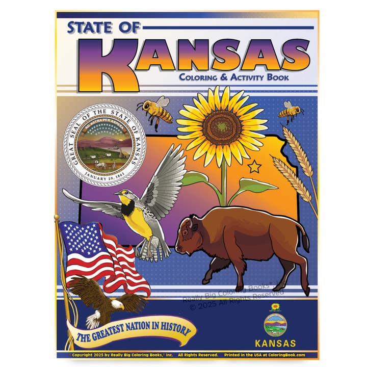Really Big Coloring Books | ColoringBook.com - Wholesale Coloring & Activity Book - Kids & Baby - Kansas State Coloring Book 8.5 x 11