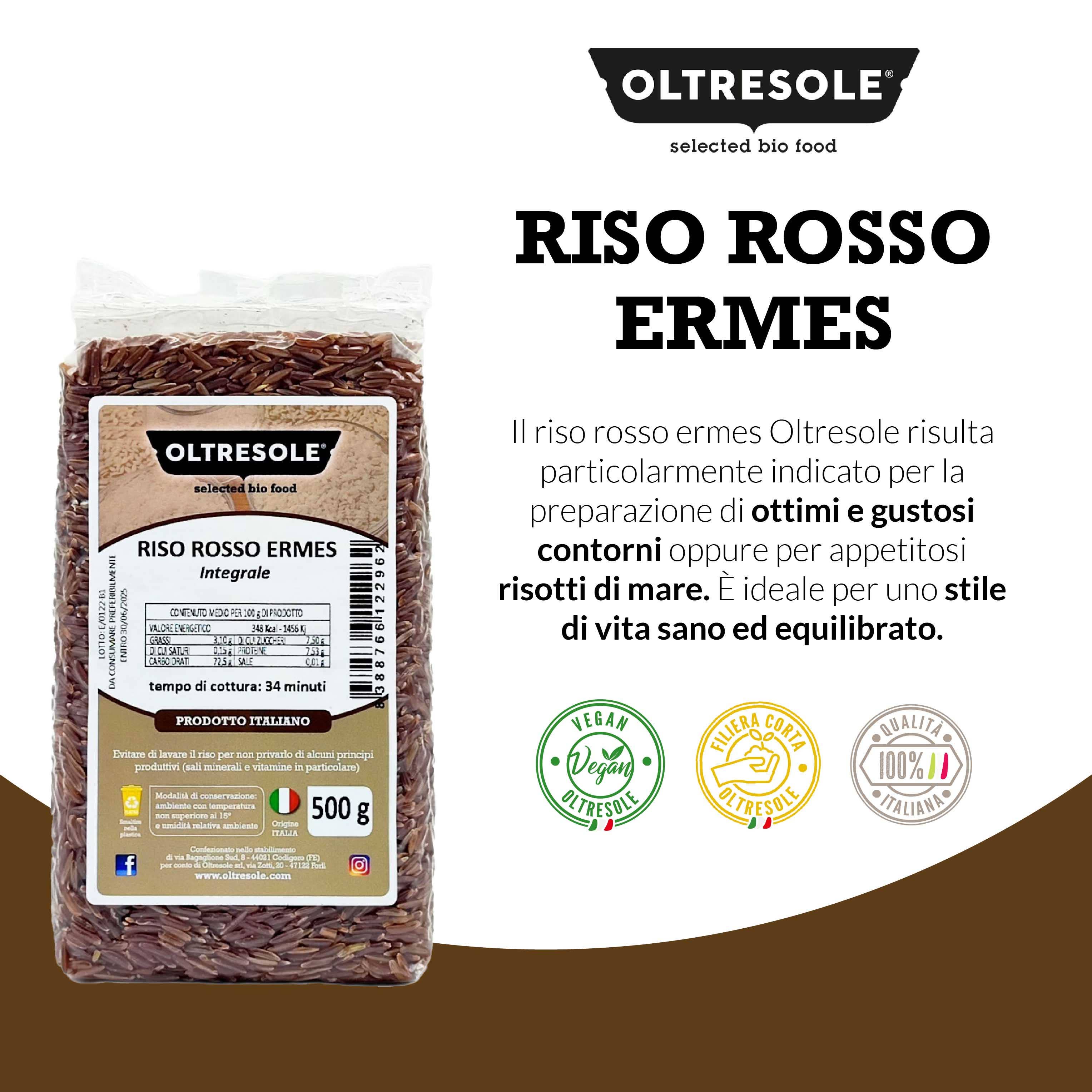Oltresole - Wholesale Rice - ERMES WHOLE GRAIN RICE (RED) 500 g4