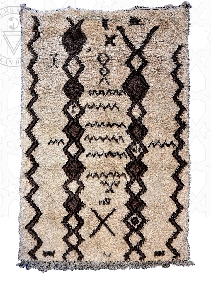 Tapete marroquino Beni Ourain por atacado de Berbers Market