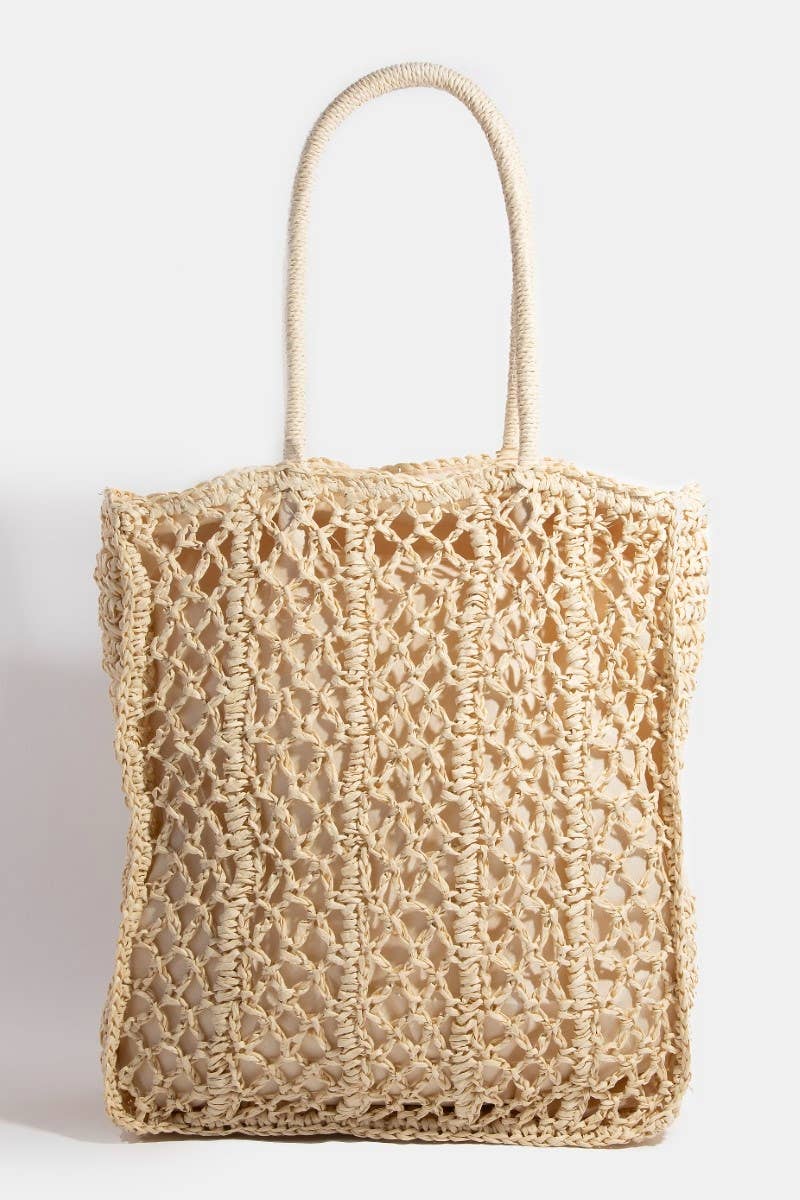 Collections by Fame Accessories - Wholesale Tote Bag - Women's - Intricate Braided Tote Bag4