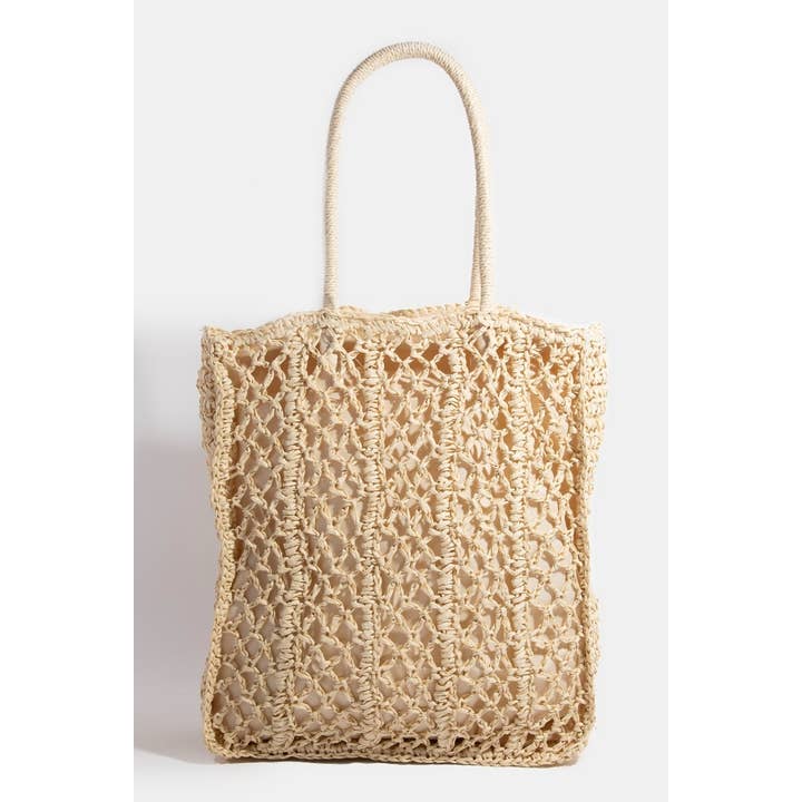 Collections by Fame Accessories - Wholesale Tote Bag - Women's - Intricate Braided Tote Bag4