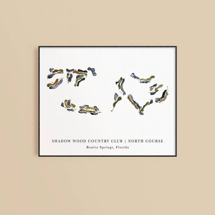 Shadow Wood Country Club Golf Print - North Course for wholesale by ally aiken design