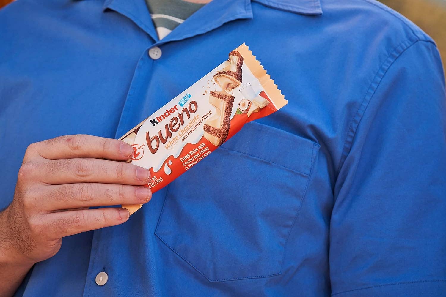 Phoenix Distributions - Wholesale Chocoladereep - Kinder Bueno White 39 gram 30 stuks6