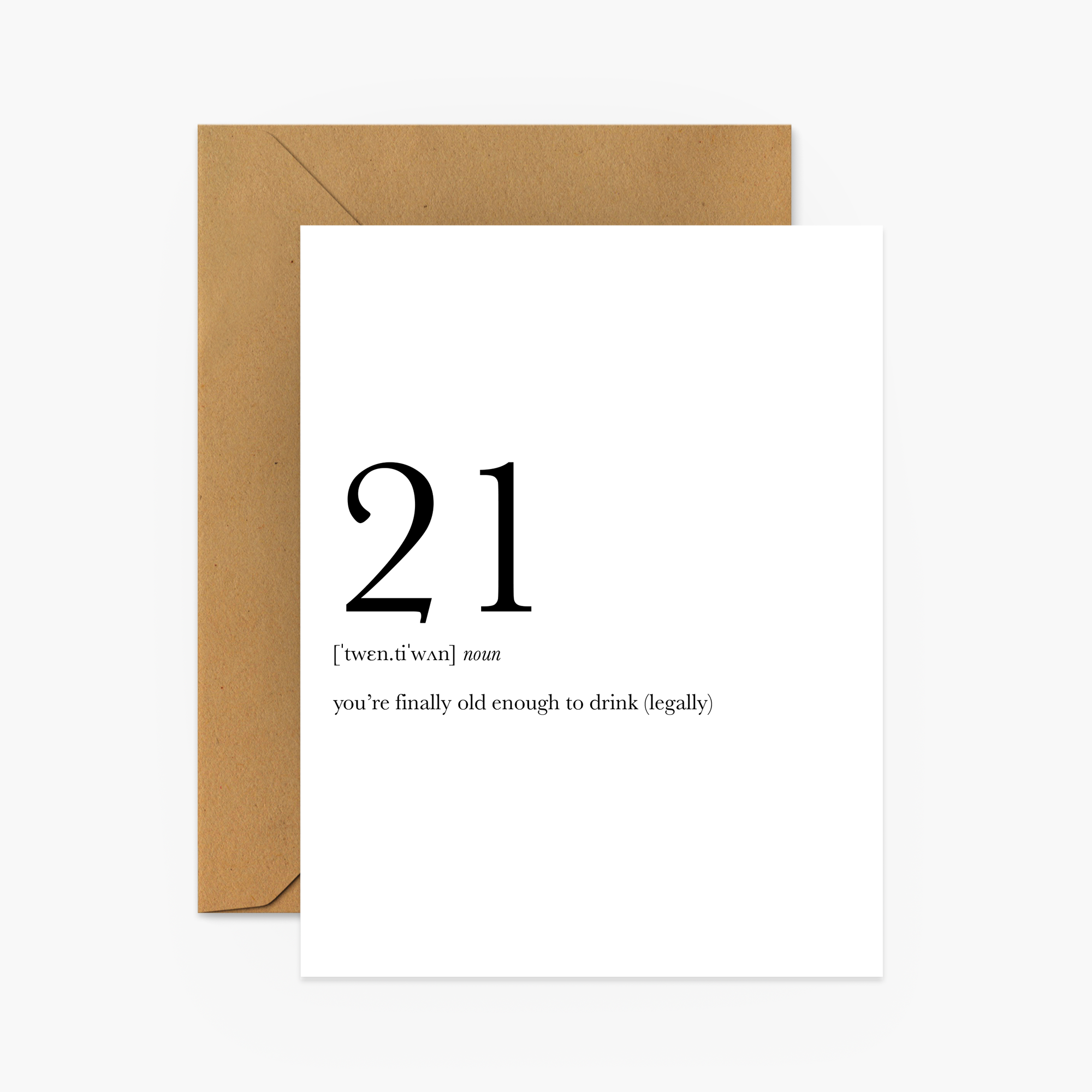 Footnotes – Großhandel Geburtstagskarten – 21 Definition Geburtstags-Grußkarte zum 21. Geburtstag, Meilenstein2